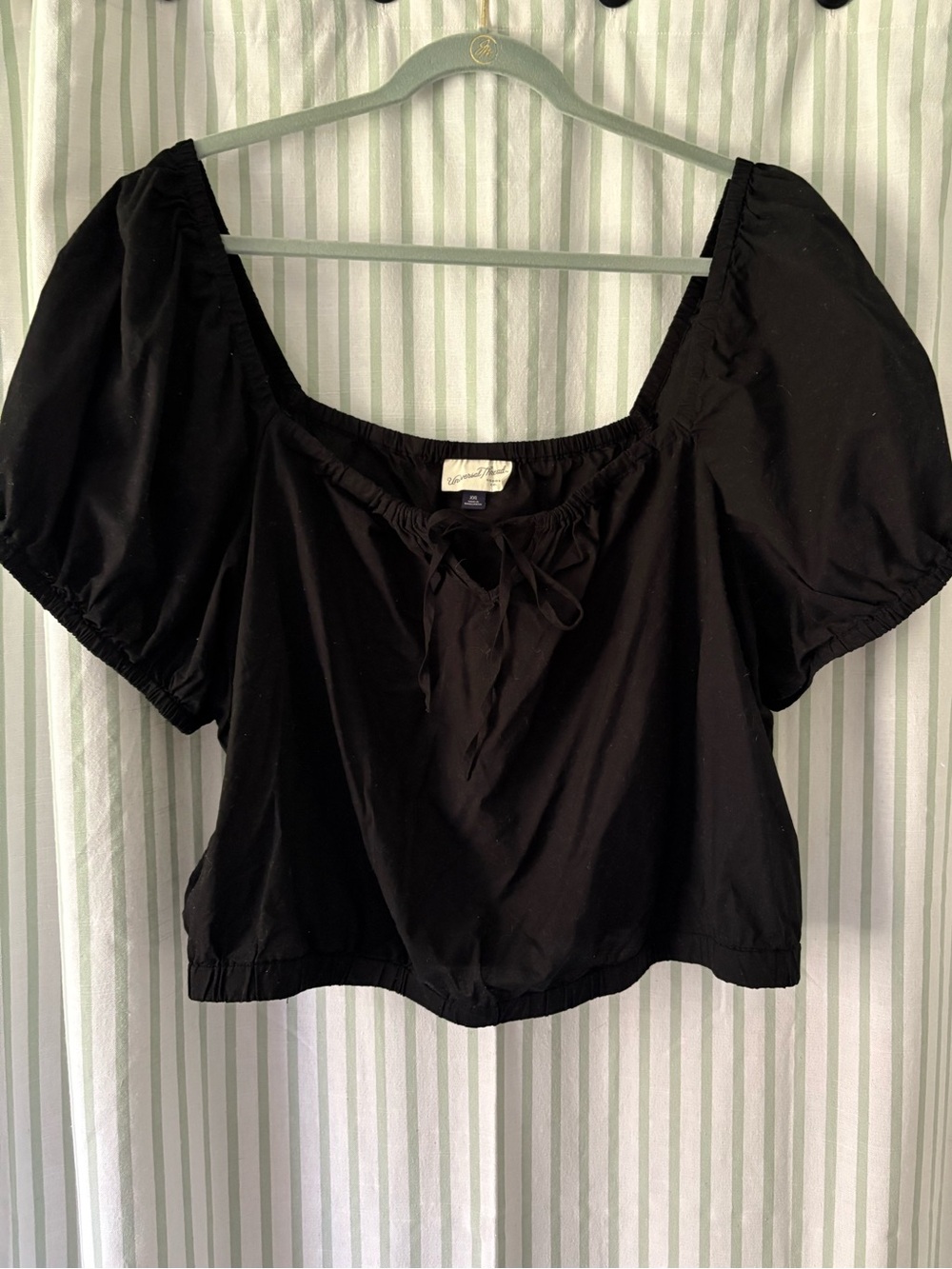 Cropped Peasant Top